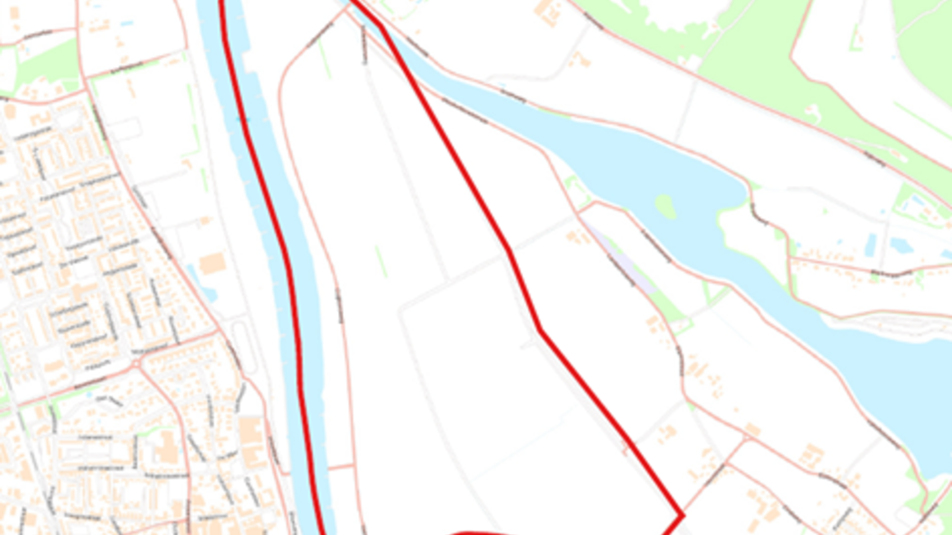 Kaart Maasdal gebied bij Mook